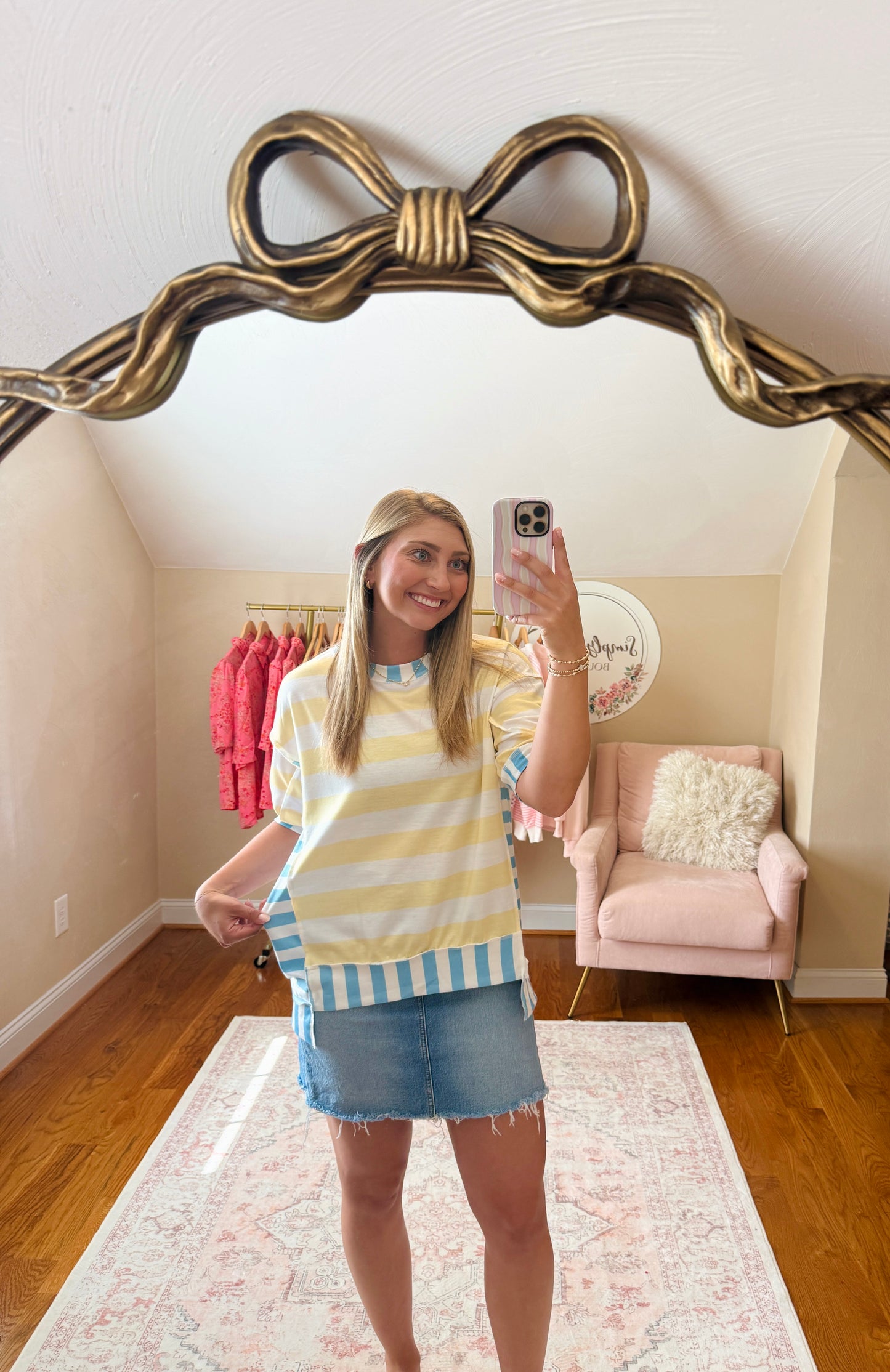Sunshine & Blue Skies Striped Top