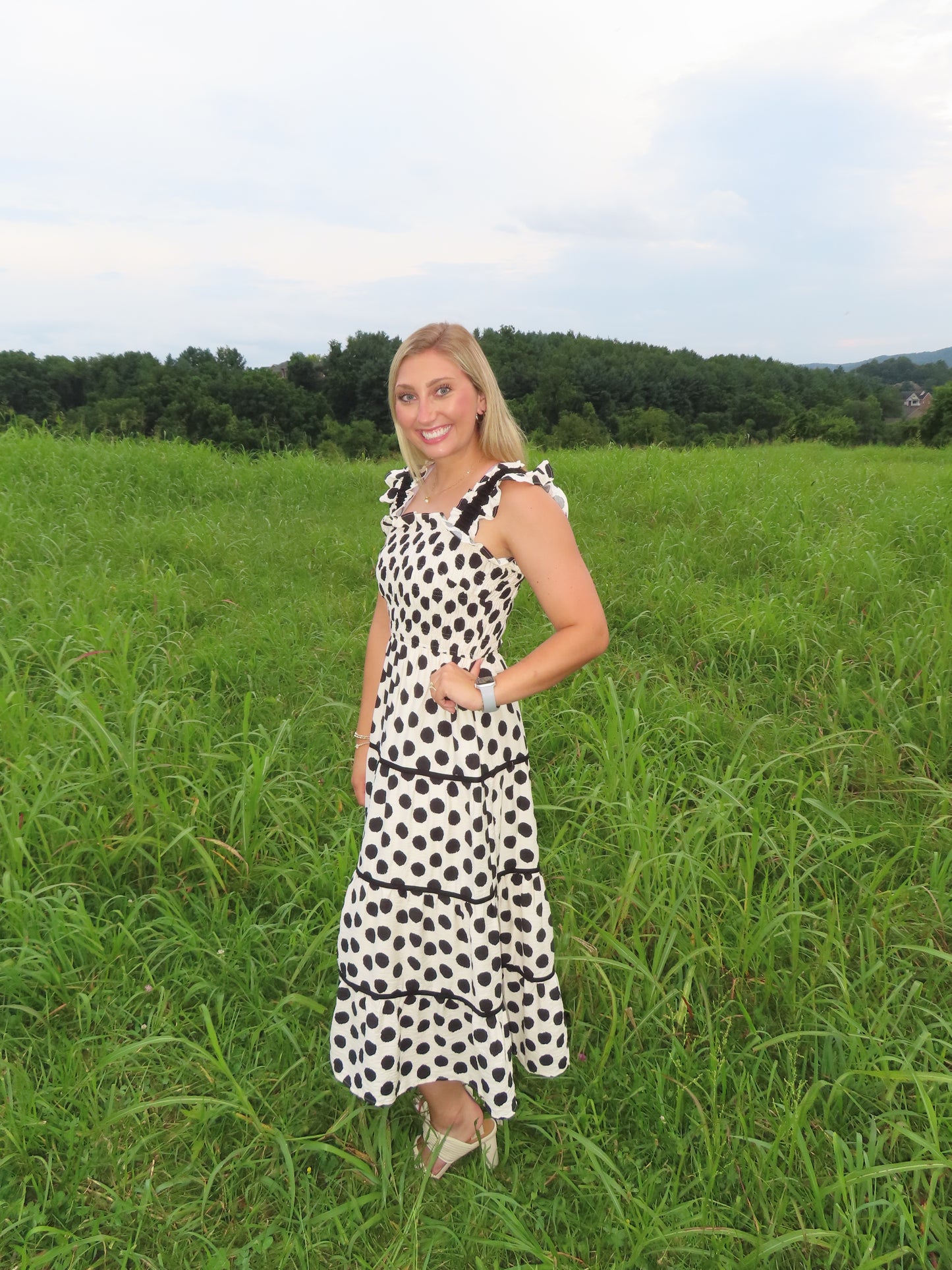 Polka Dot Maxi Dress