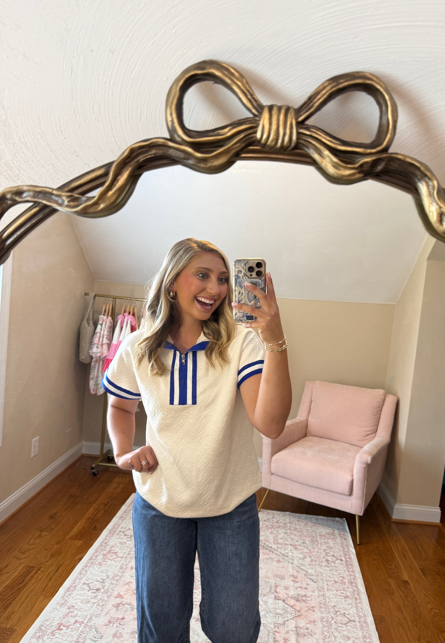 Varsity Chic Zip Top