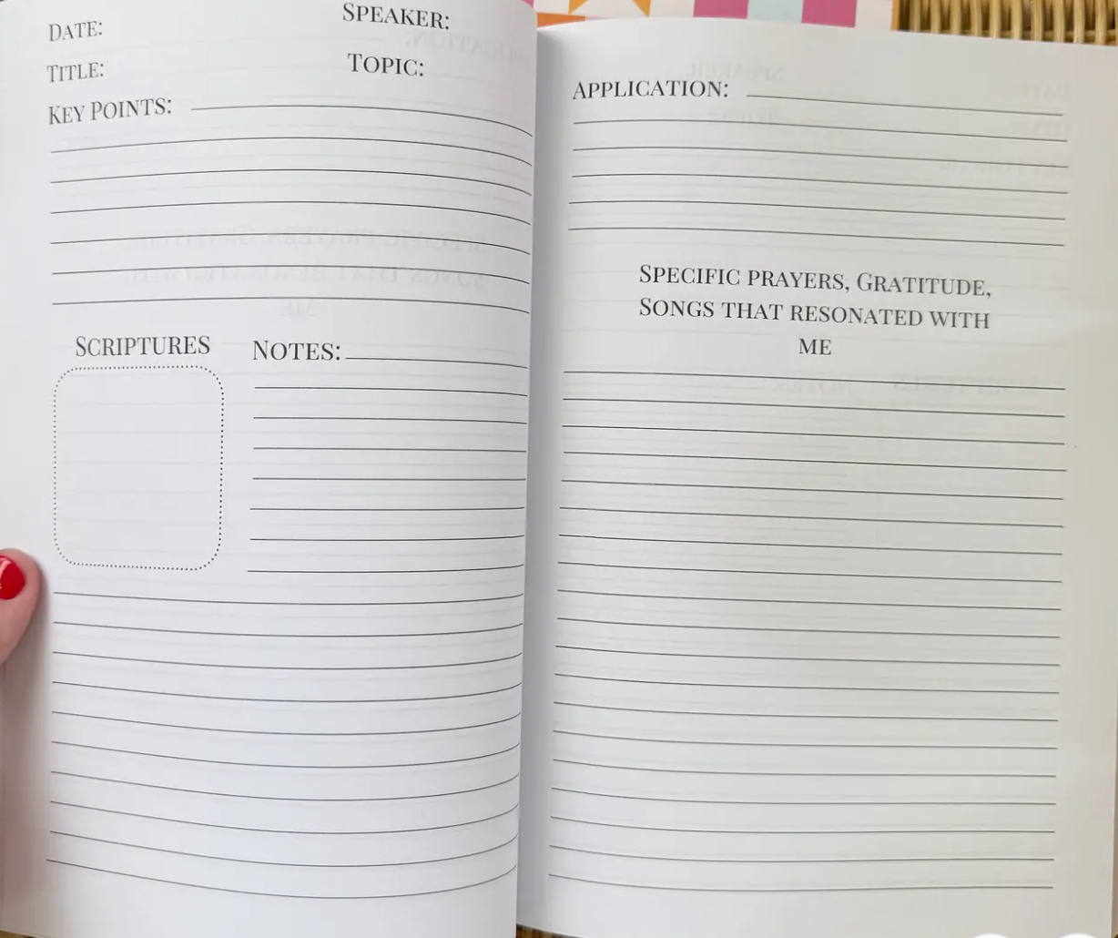 Bows & Flowers Sermon Notes Journal