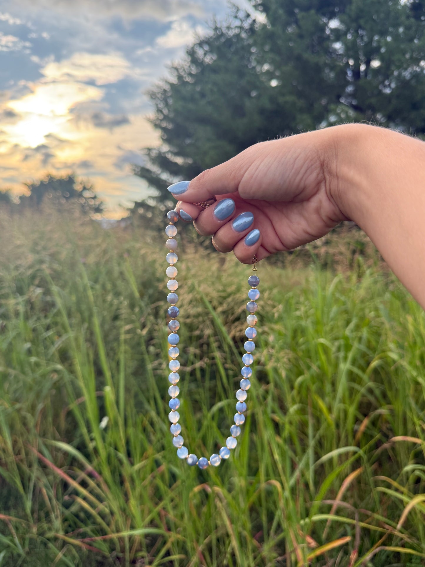 Blue Lagoon Beaded Necklace