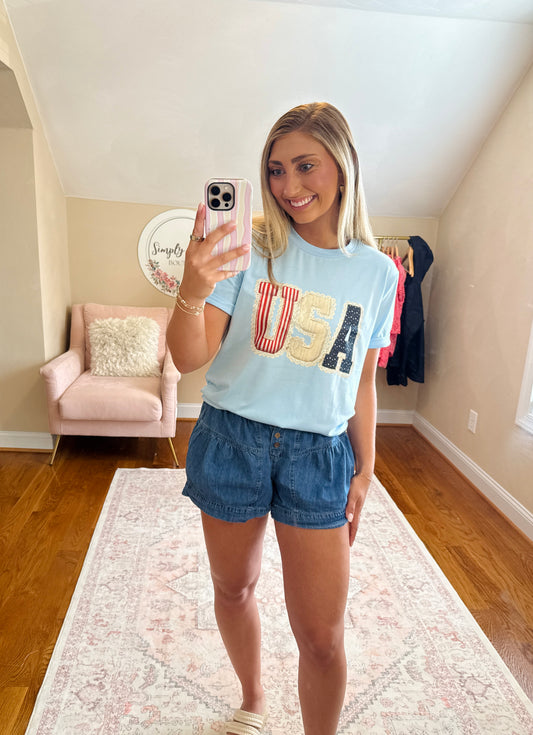 USA Patchwork Tee