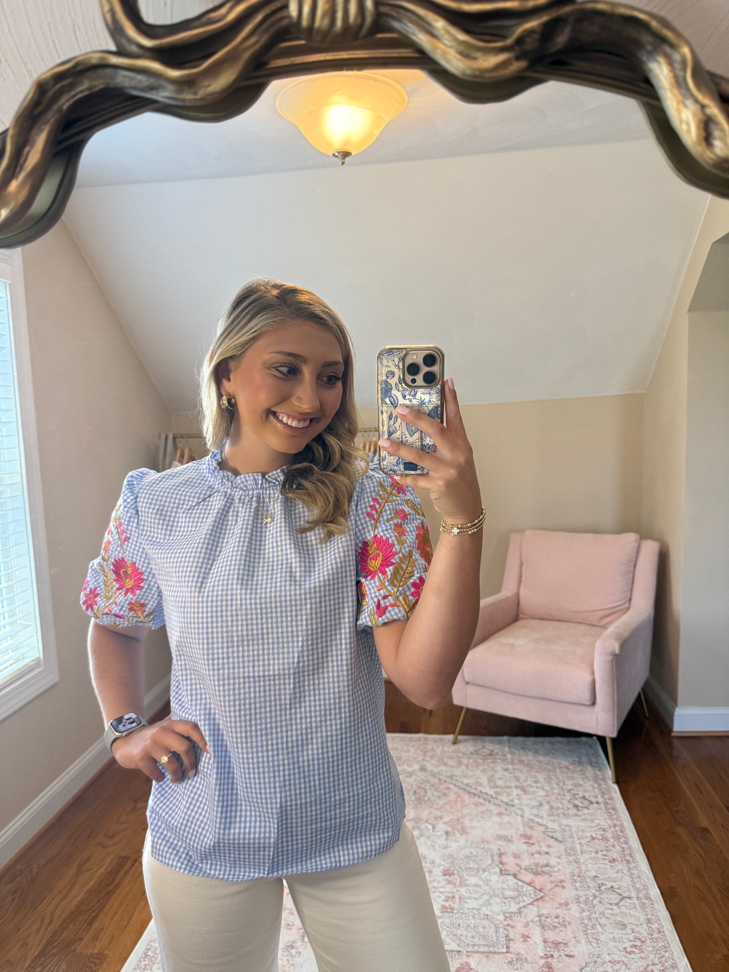 Gingham Brunch Top