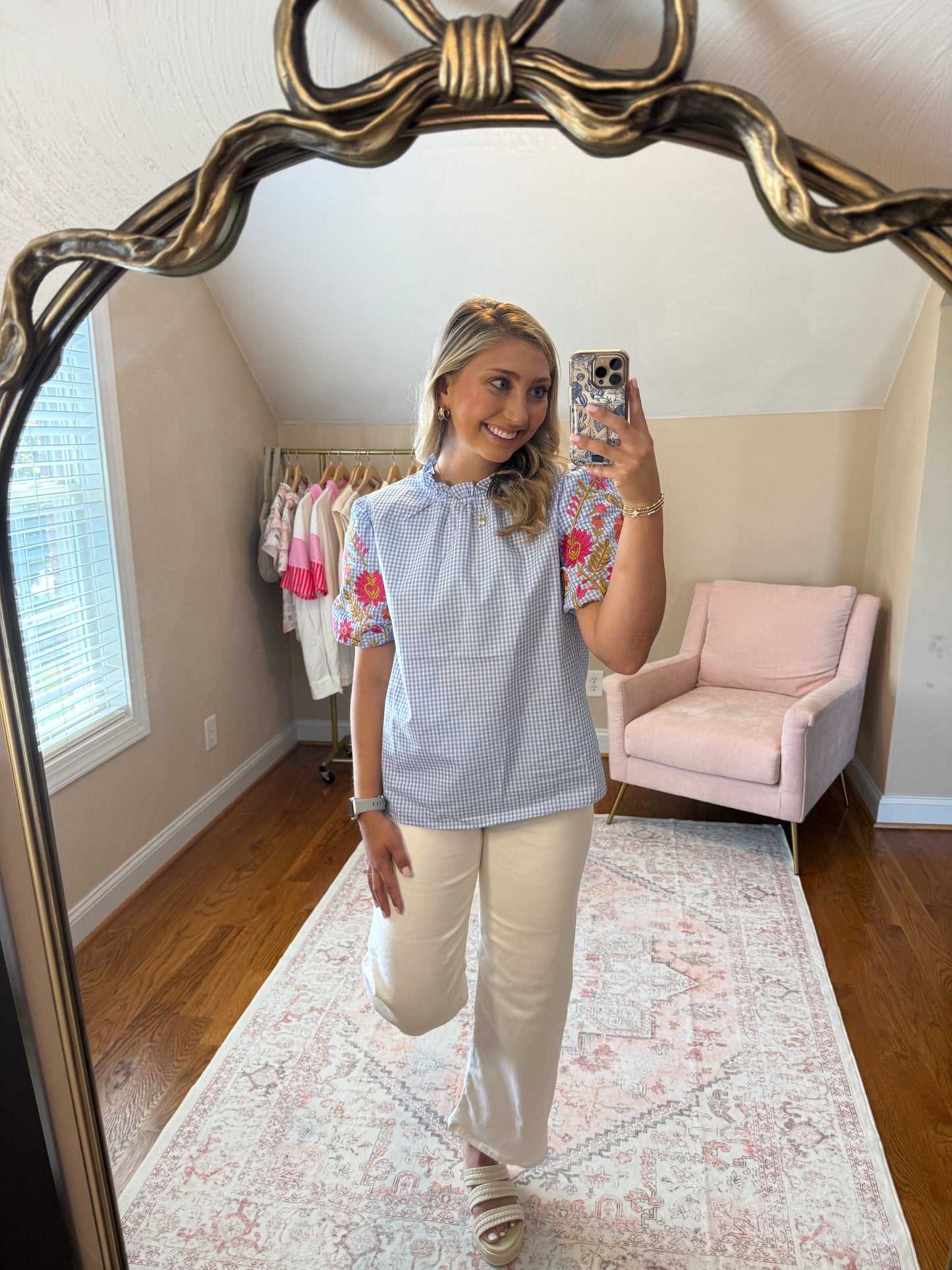 Gingham Brunch Top
