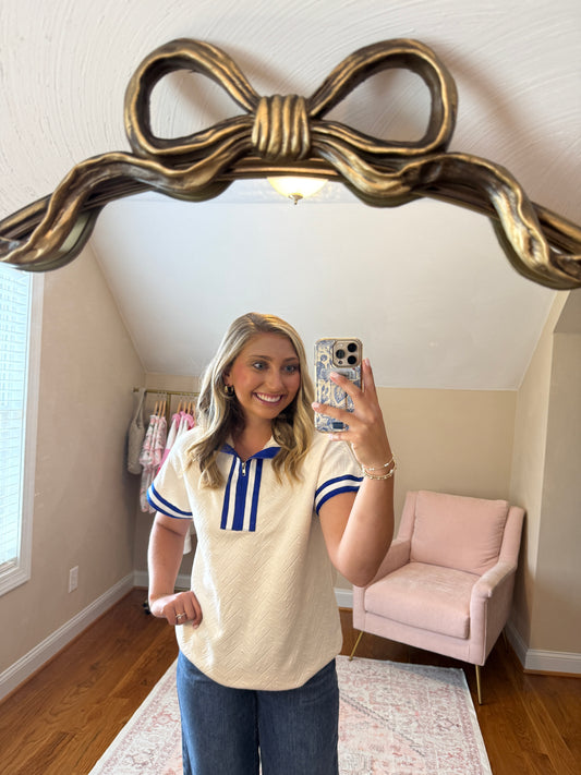Varsity Chic Zip Top