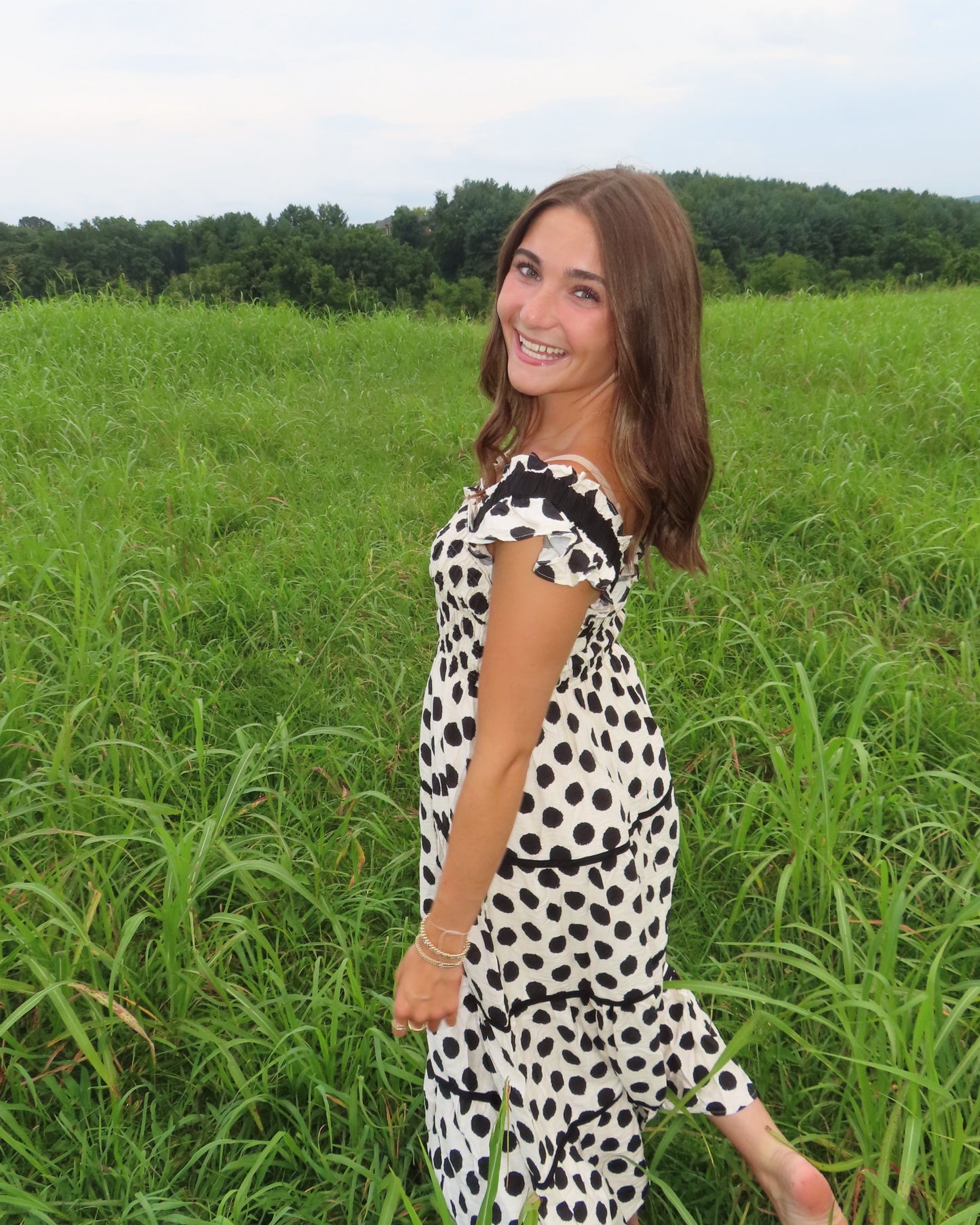Polka Dot Maxi Dress