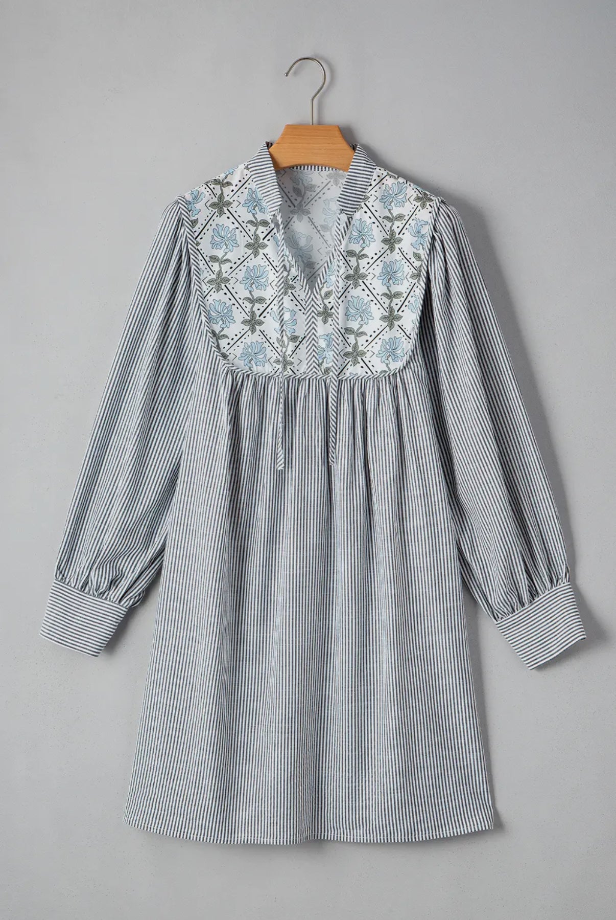 Stripe Floral Patchwork Dress