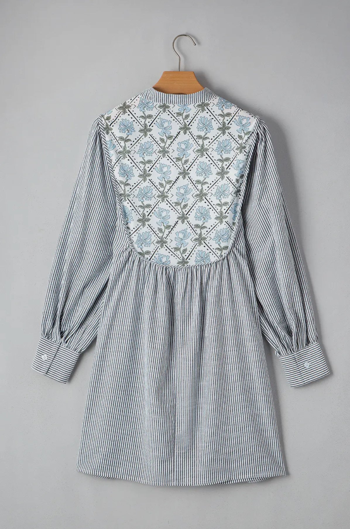 Stripe Floral Patchwork Dress
