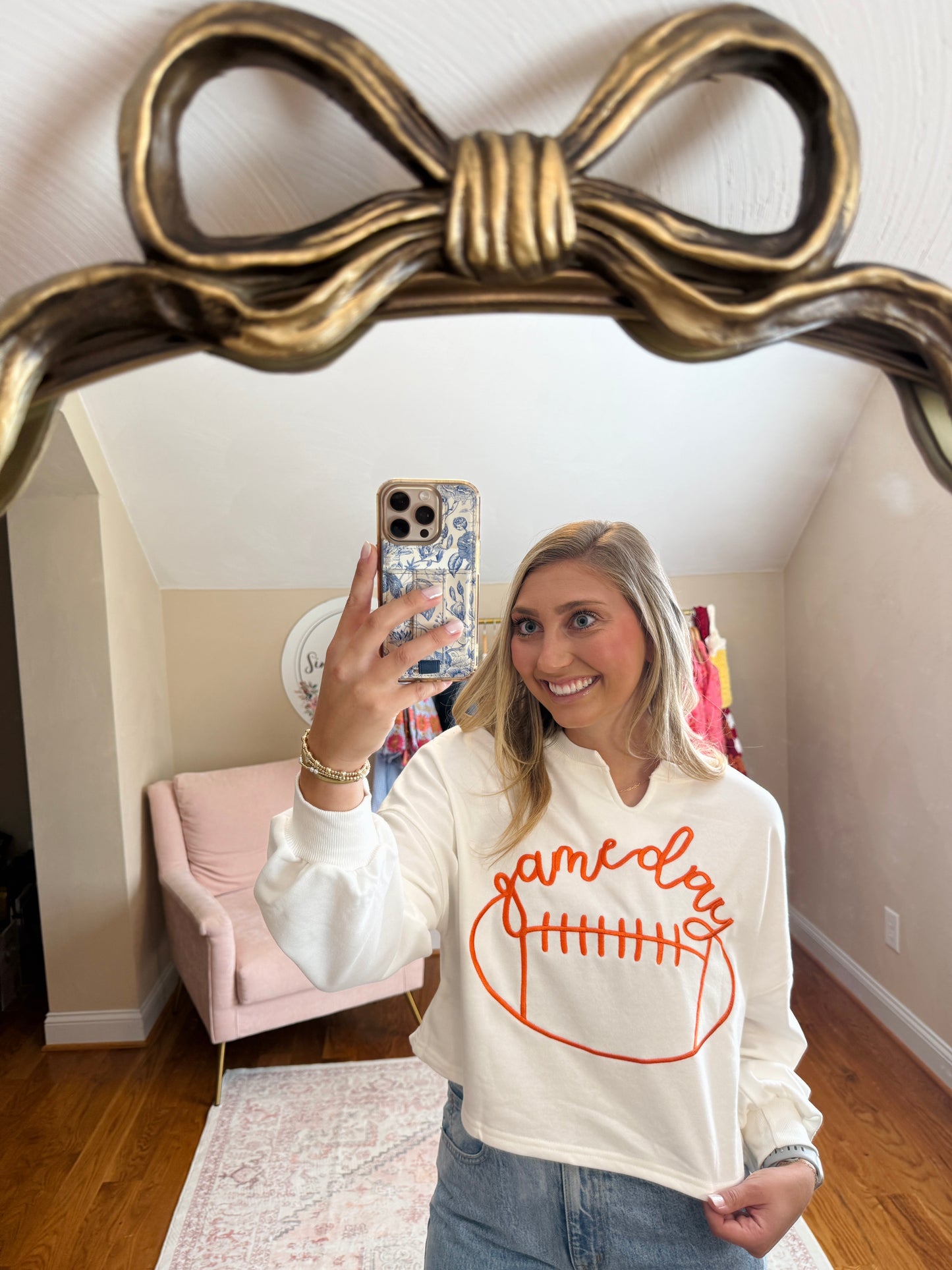Embroidered Gameday Top