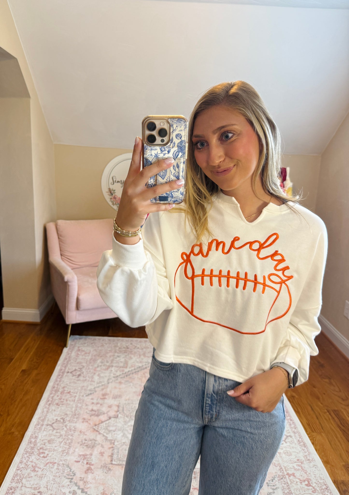 Embroidered Gameday Top