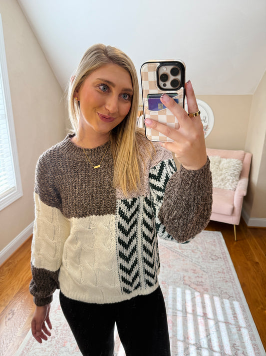 Cabin Knit Tie Back Sweater