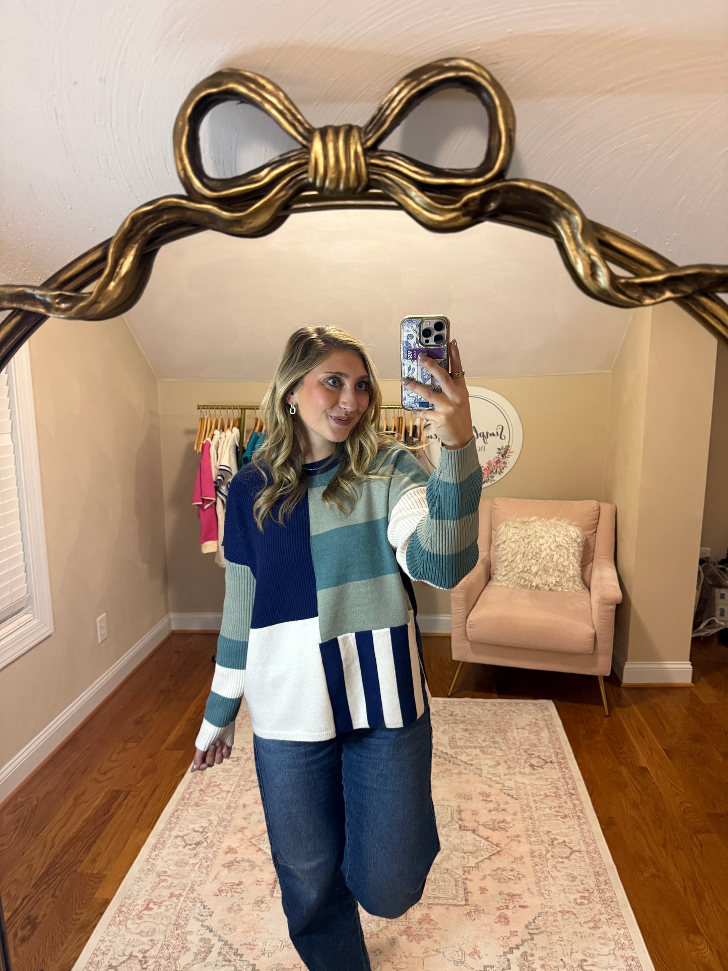 Abstract Patchwork Sweater