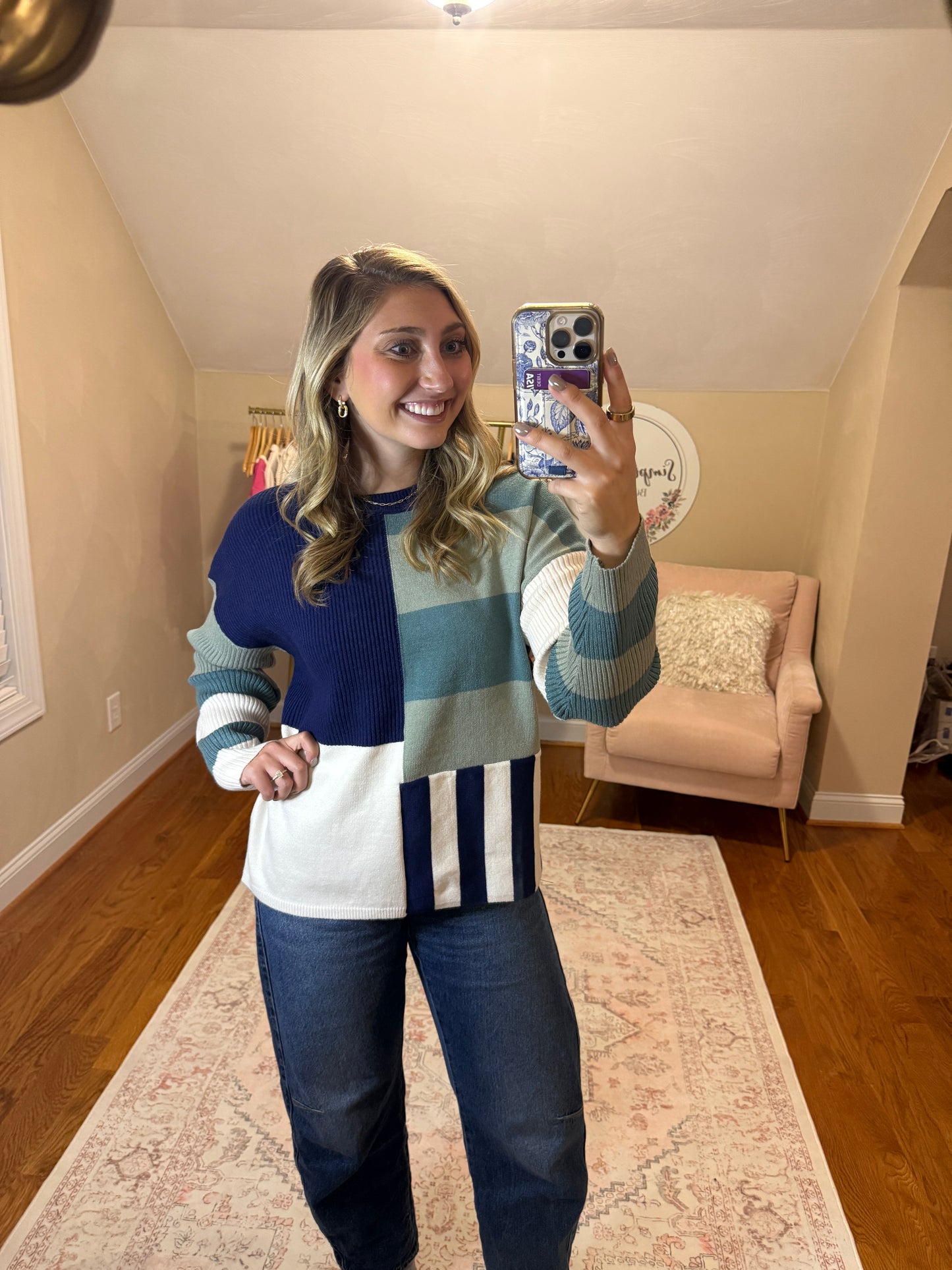 Abstract Patchwork Sweater