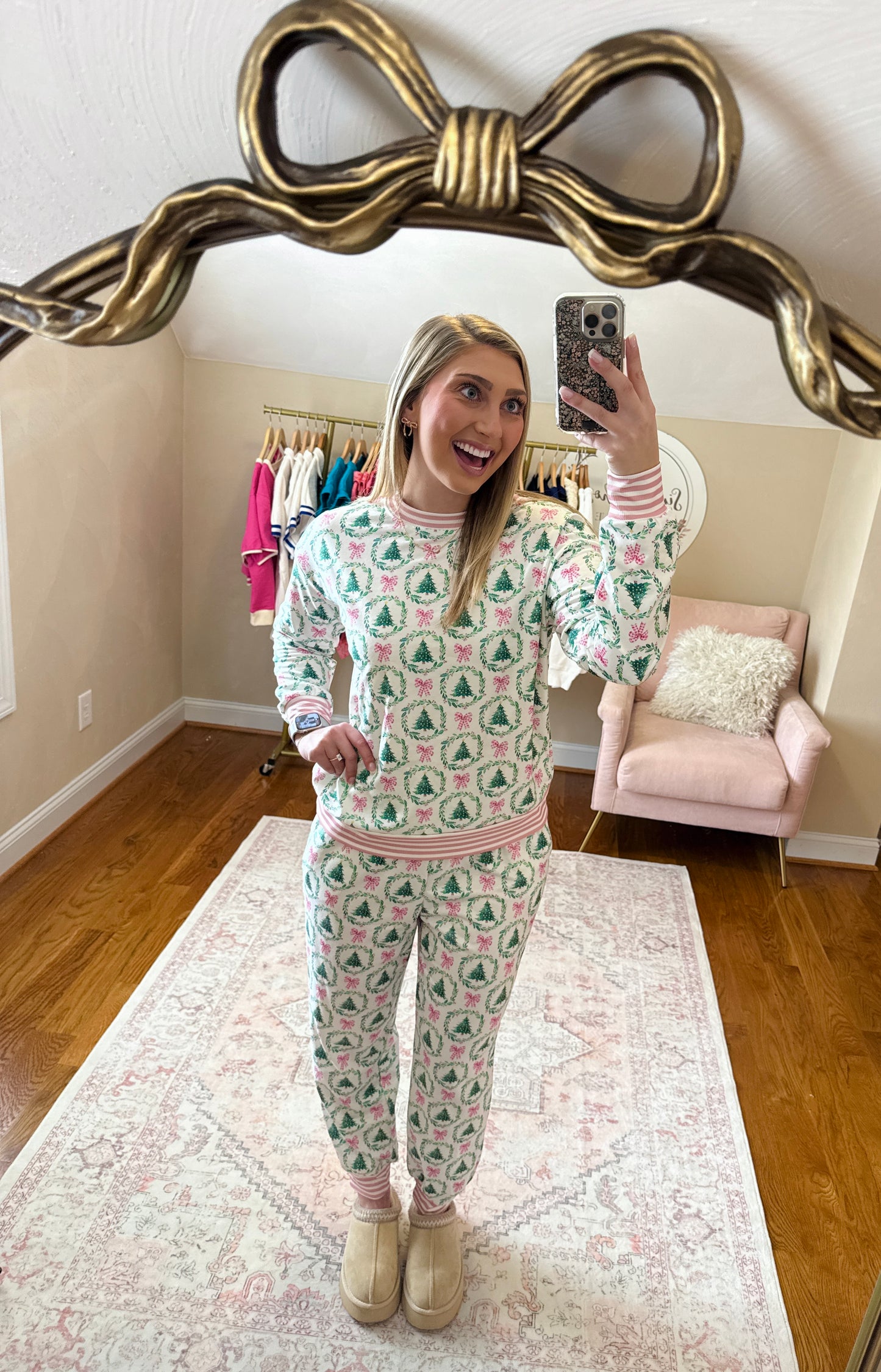 Bows and Trees Christmas Pajamas