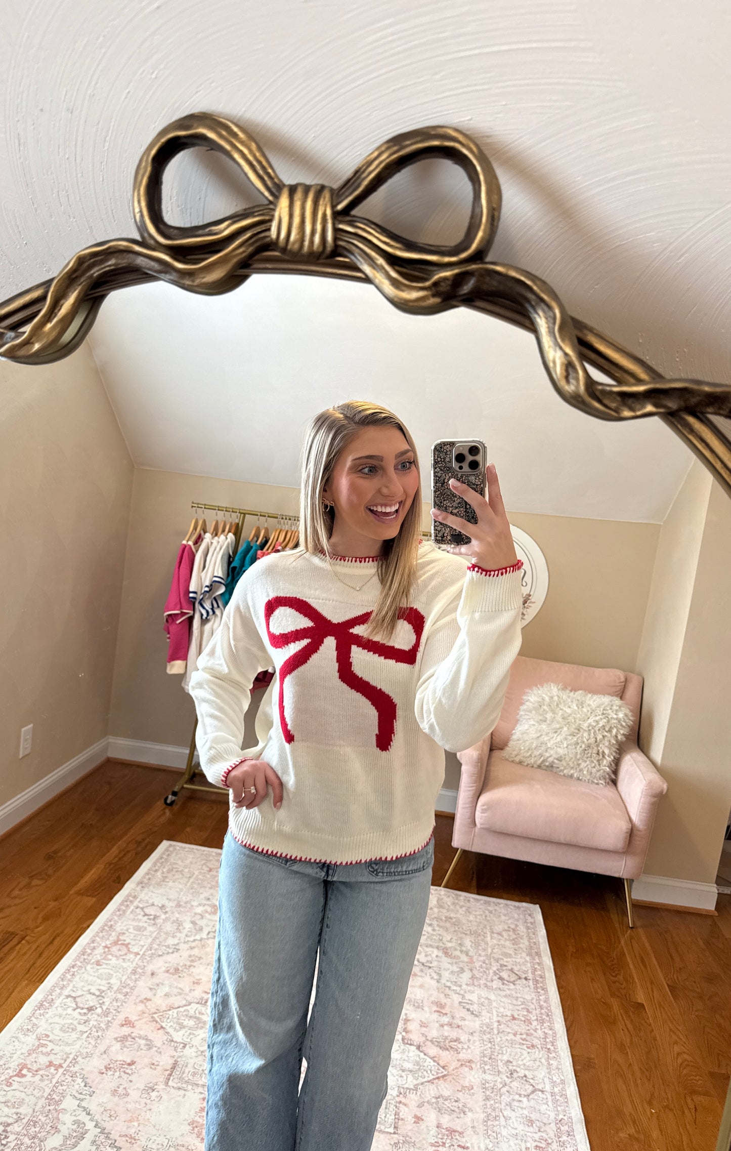 Red Bow Sweater