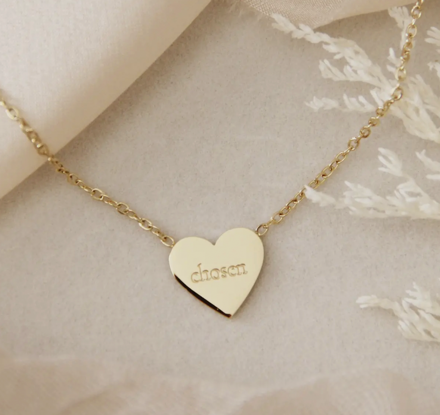 Chosen, Child of God Heart Necklace