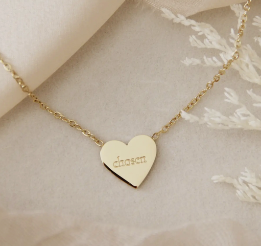Chosen, Child of God Heart Necklace