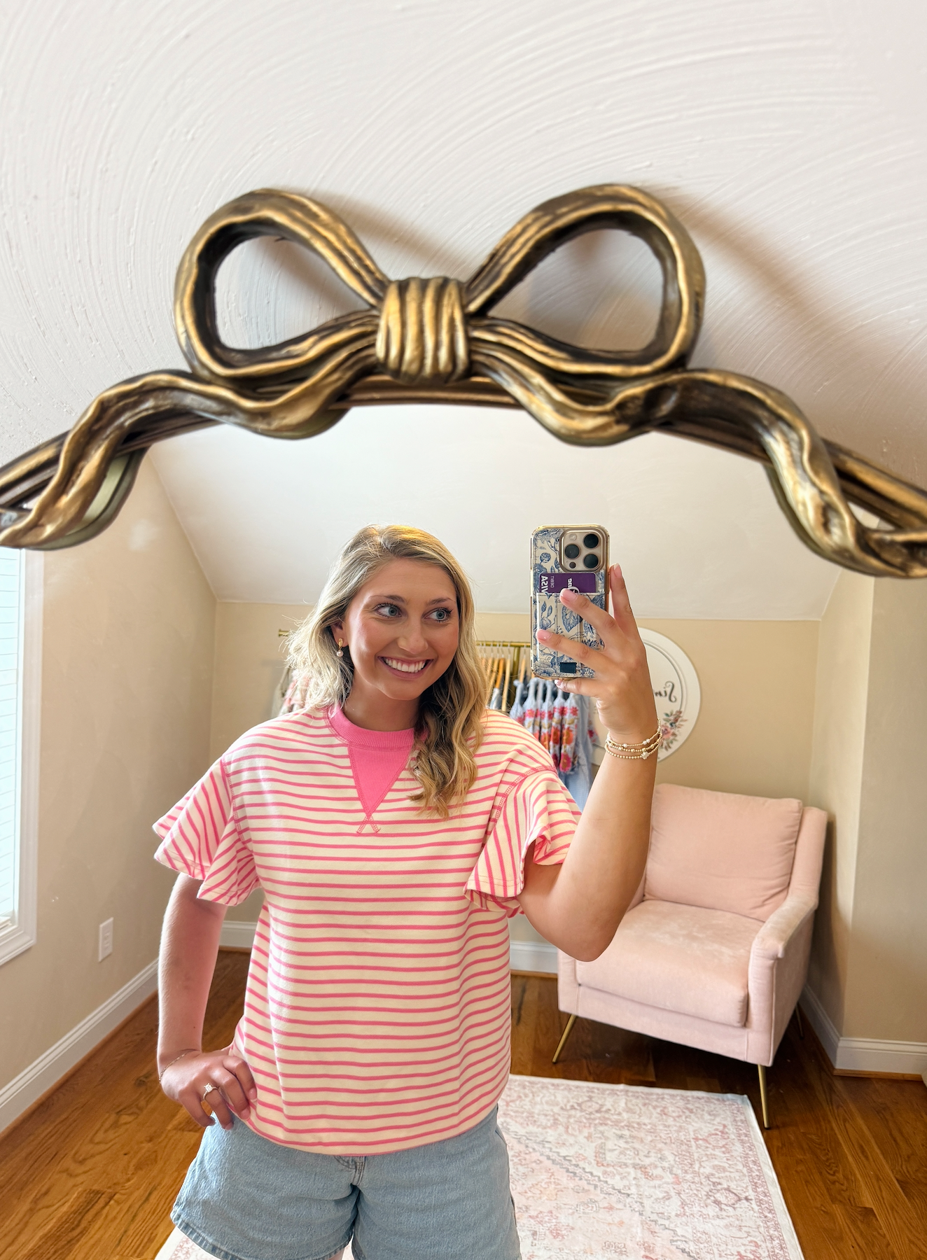 Pink Slush Striped Top