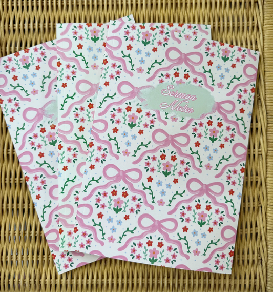Bows & Flowers Sermon Notes Journal