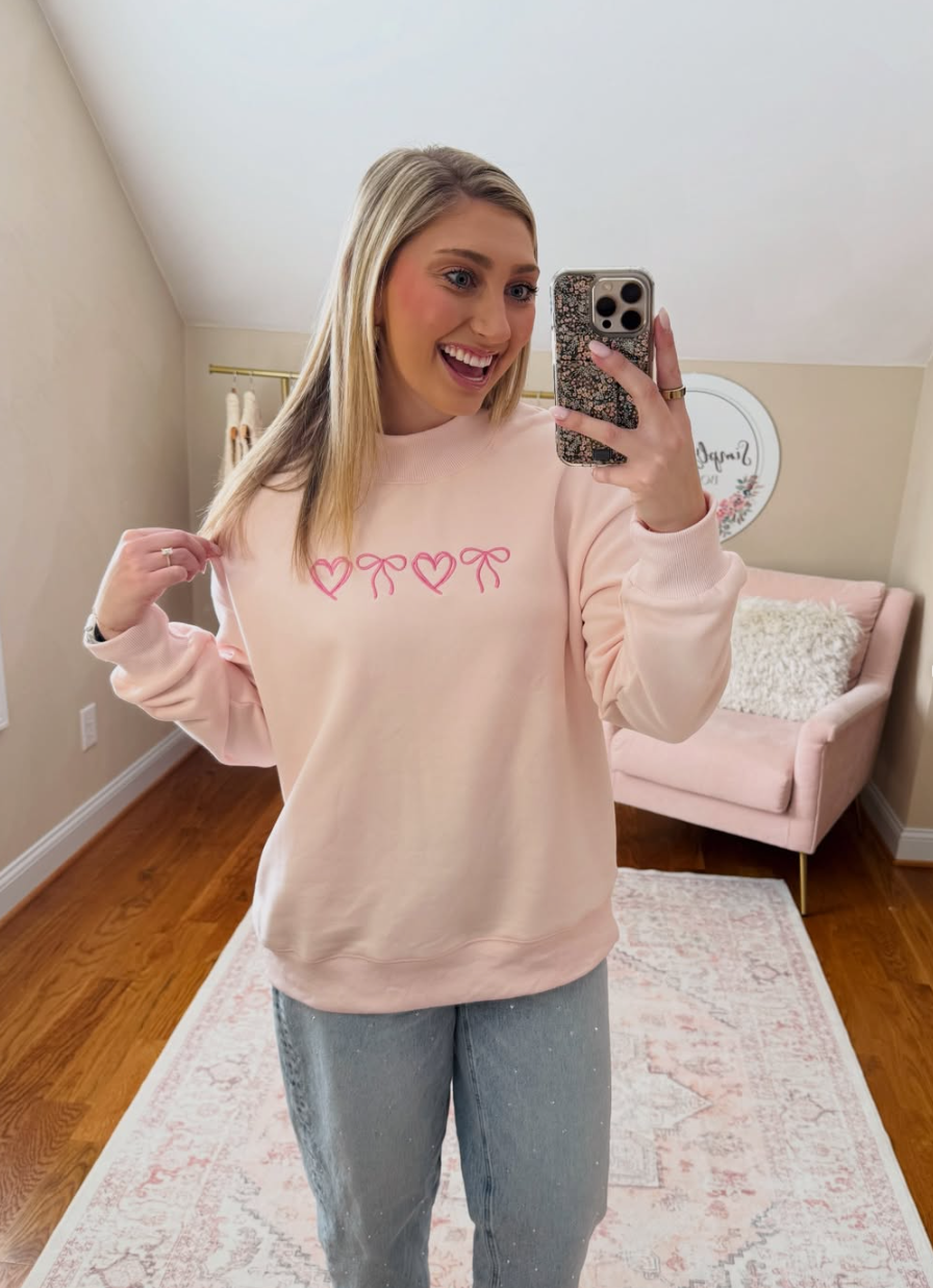 Embroidered Sweetheart Mockneck