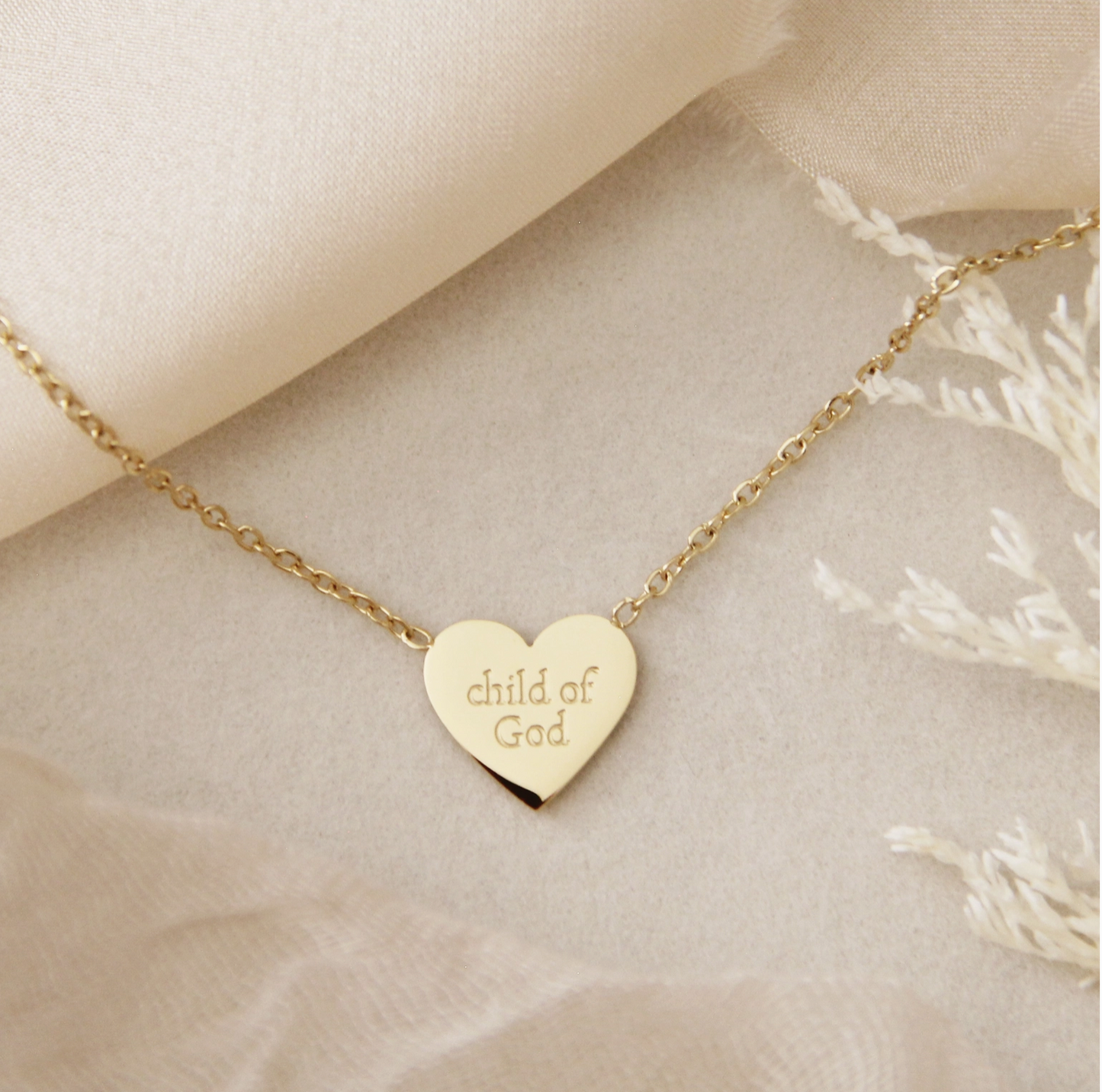 Chosen, Child of God Heart Necklace