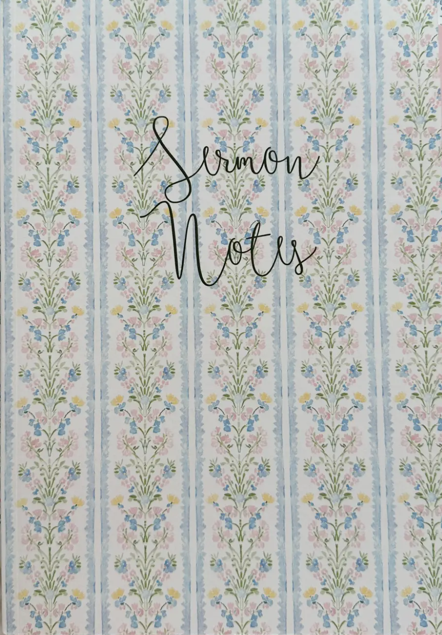 Striped Floral Sermon Notes Journal
