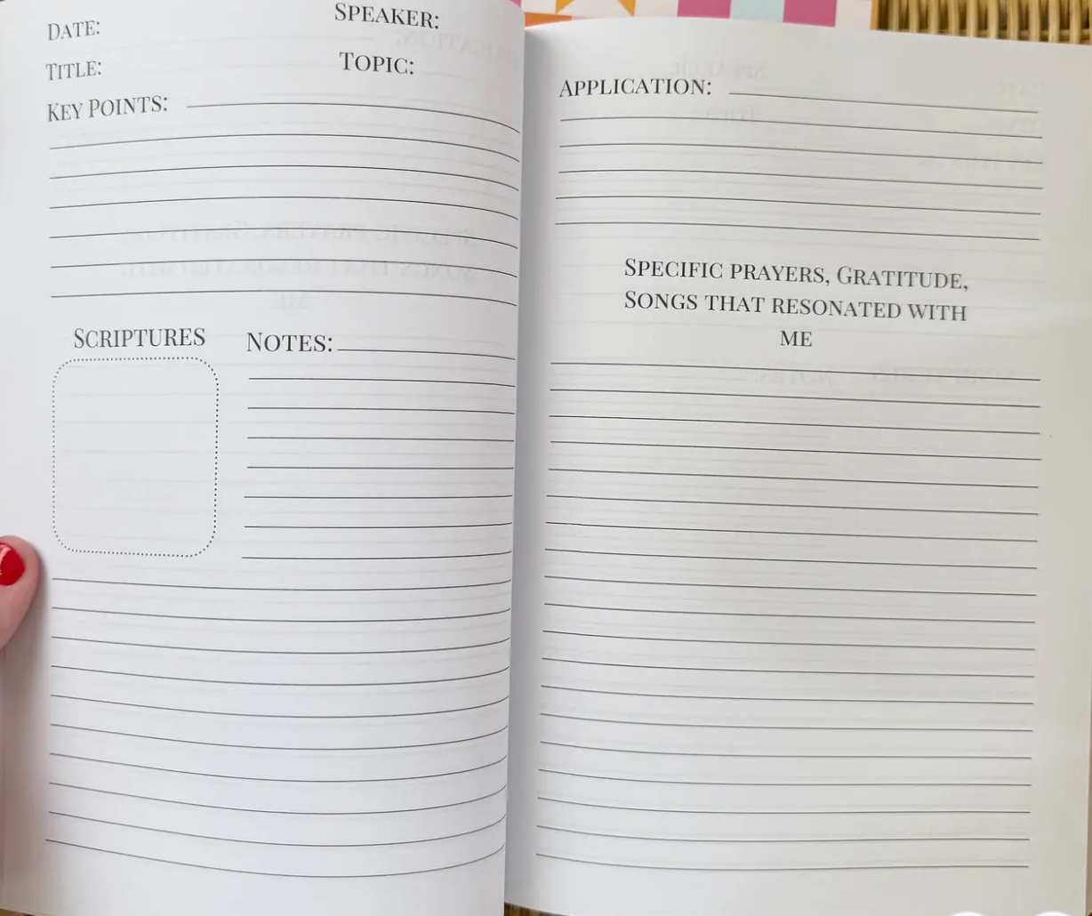 Bows & Flowers Sermon Notes Journal